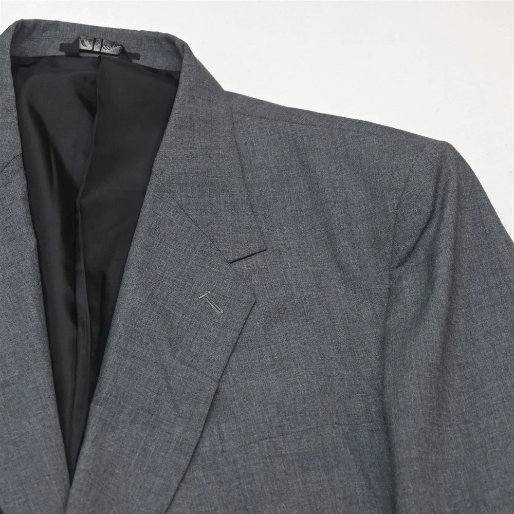 London Square 52R 44x29 Gray Wool Blend Mens Jacket Pants Suit